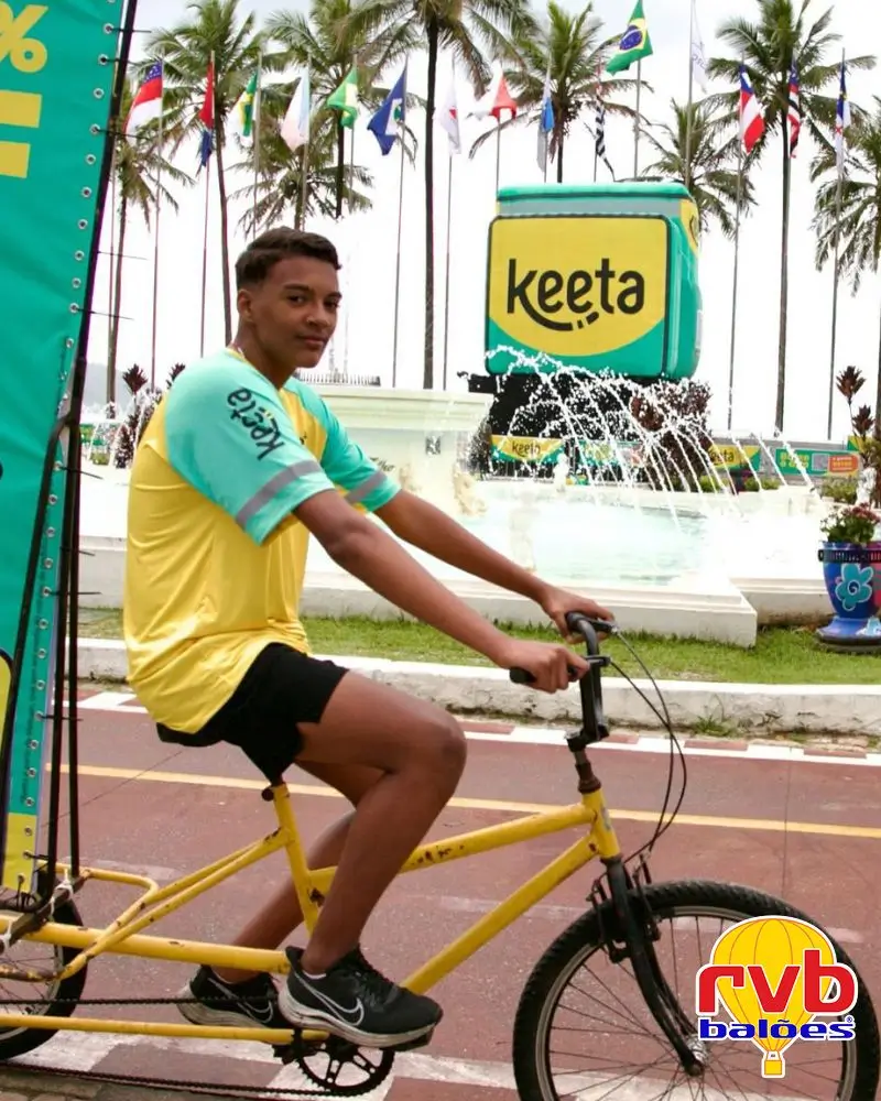 Inflável em ação keeta brasil