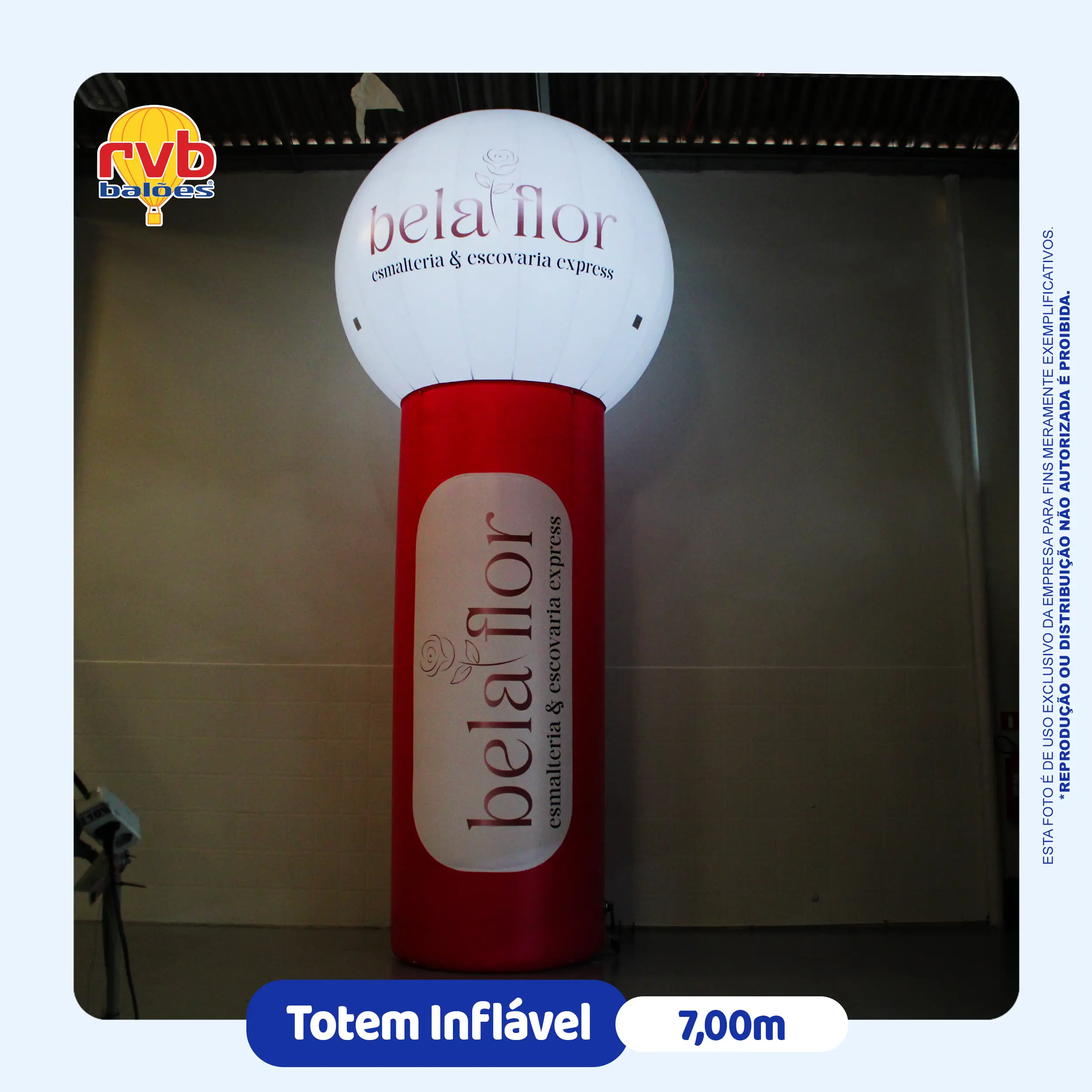 TOTEM 7m BELA FLOR com iluminação