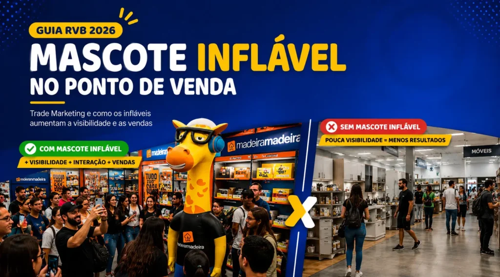Mascote Inflável no Ponto de Venda: Trade Marketing