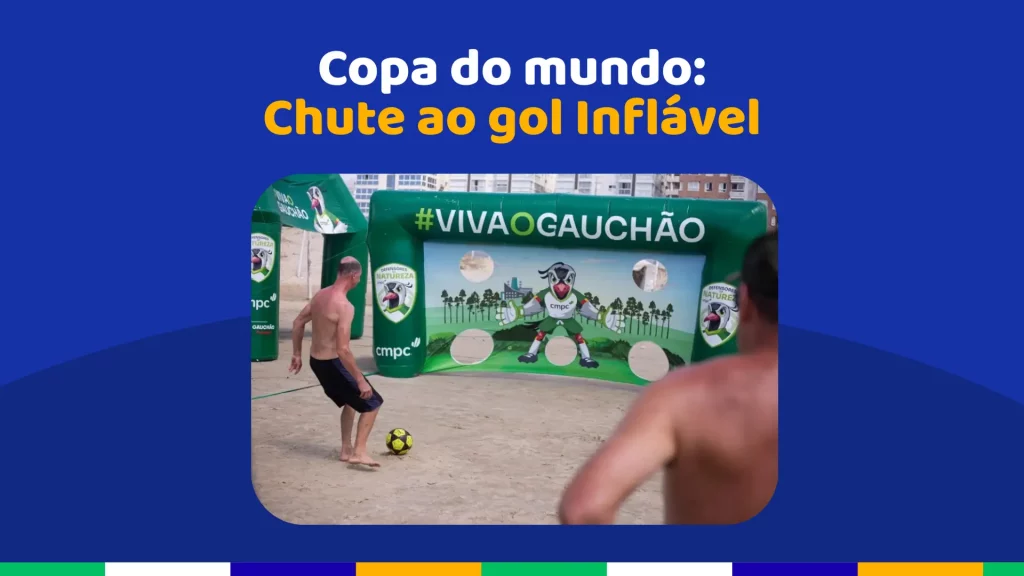 Copa do Mundo: destaque sua marca com o Chute ao Gol Inflável