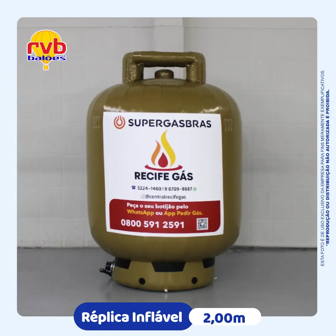 Réplica botijão de gás