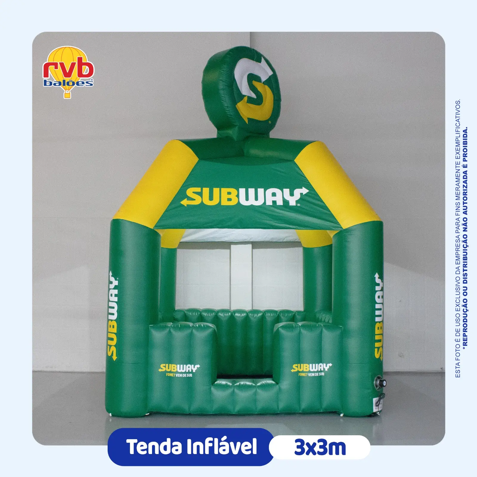 Tenda Inflável 3x3 Subway