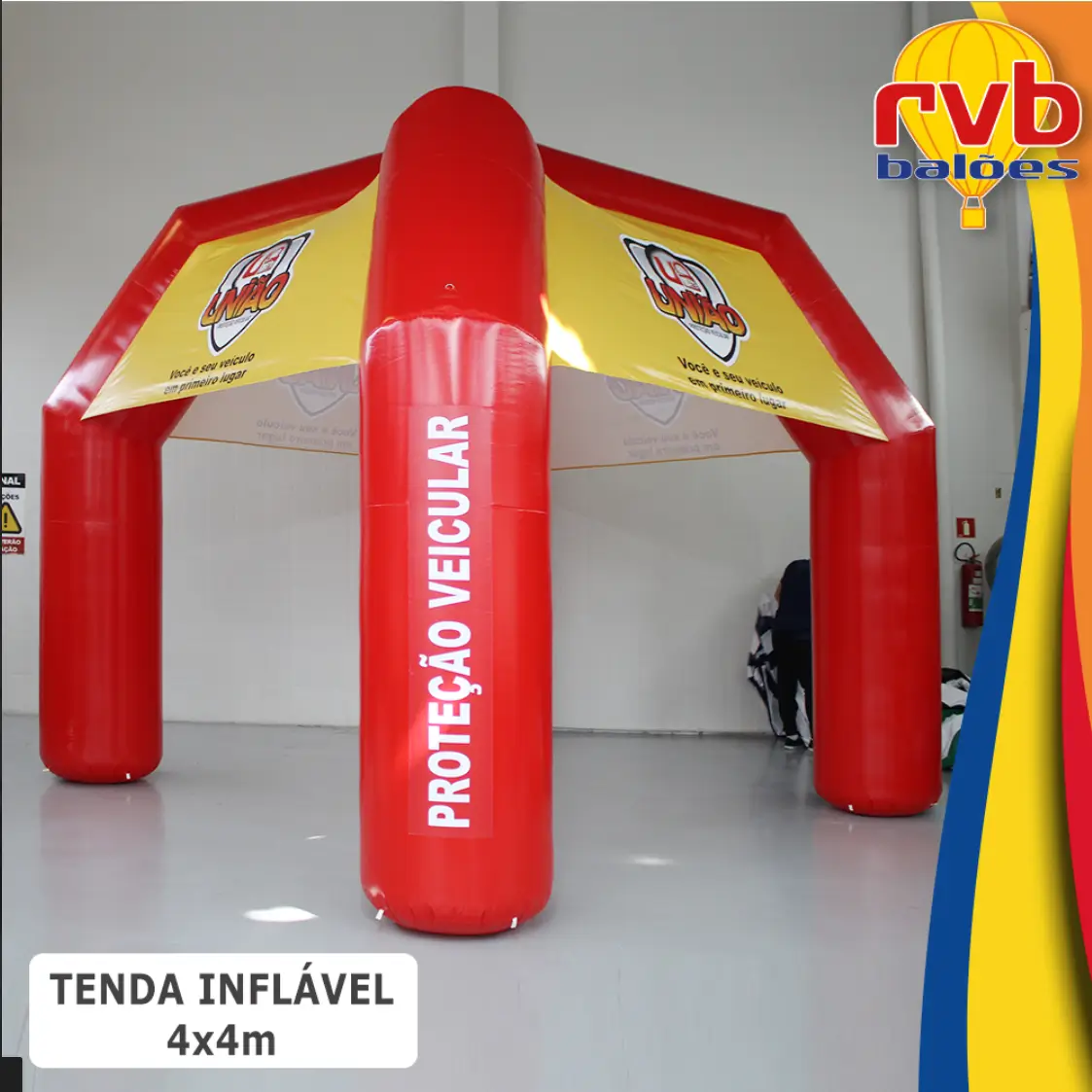 Proteção veicular tenda inflável