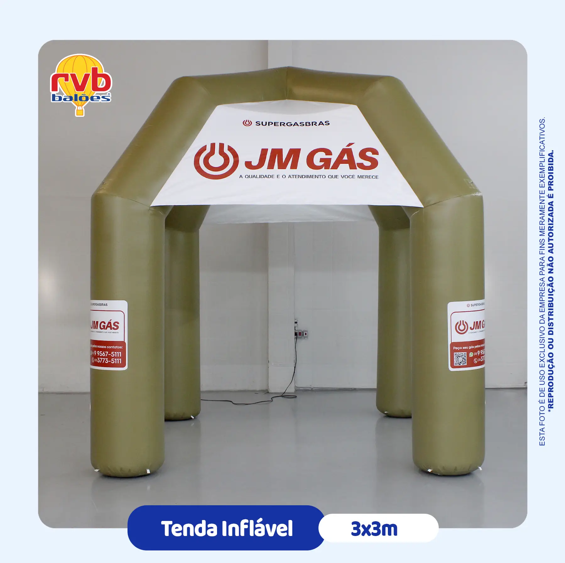 JM Gás - Tenda 3x3m - 220V