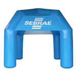 Tenda Inflável Personalizada Sebrae para Feira de Negócios e Evento Institucional 4x4m