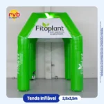 Tenda Inflável Personalizada Fitoplant 2,5x2,5m para Ação Promocional