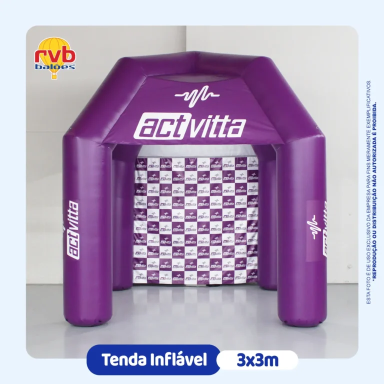 Inflável promocional Tenda Inflável Personalizada produzido pela RVB