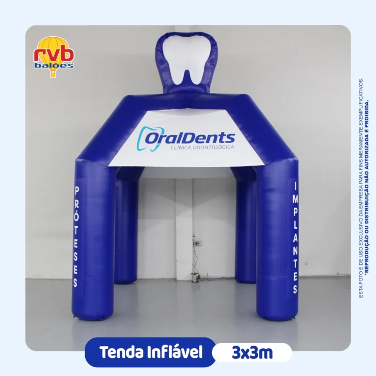 Inflável promocional Tenda Inflável Personalizada produzido pela RVB