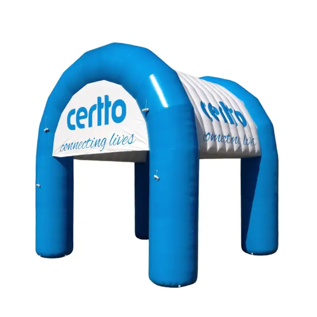Tenda inflável tipo arco personalizada