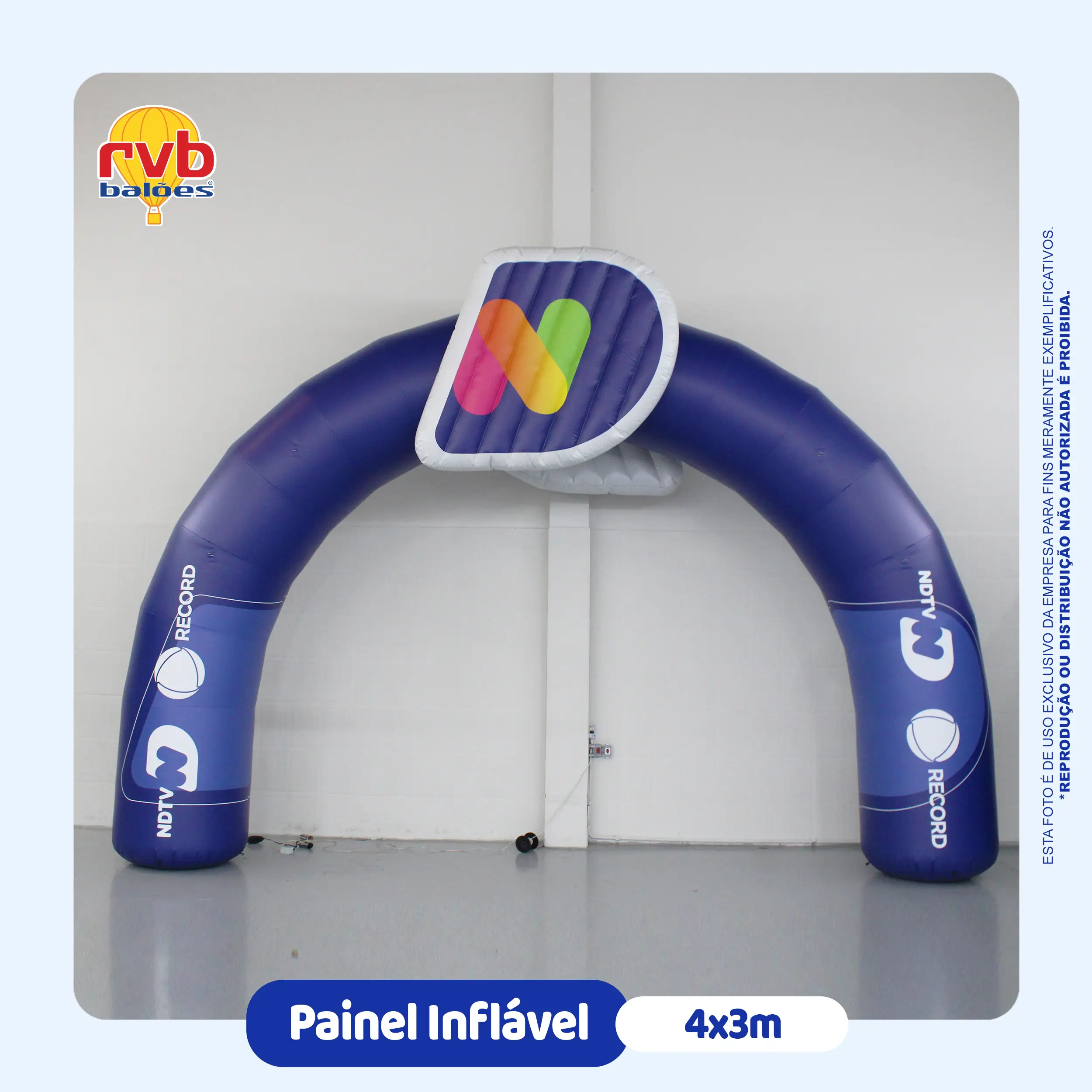 paiortal inflável 4x3m para ativação de marca em eventos e campanhas promocionais