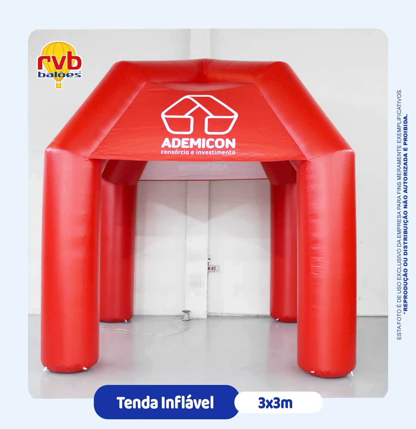 Tenda inflável personalizada Animolim 3x3m