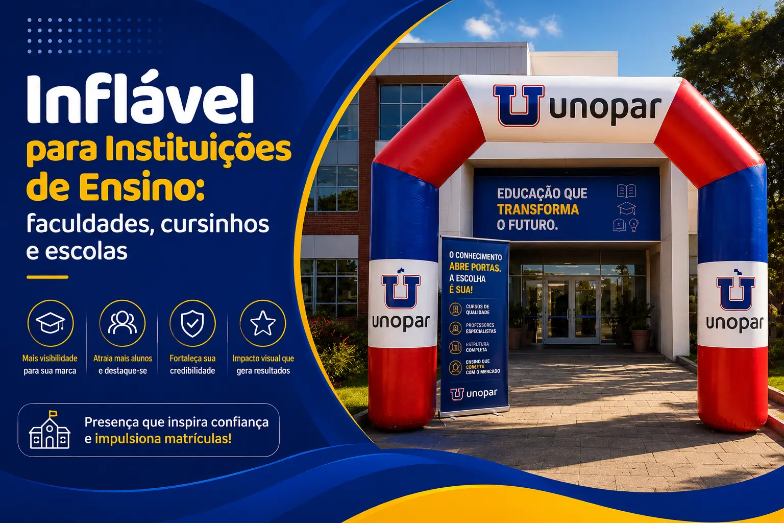 Inflável para Instituições de Ensino: faculdades, cursinhos e escolas Inflável para Instituições de Ensino: faculdades, cursinhos e escolas