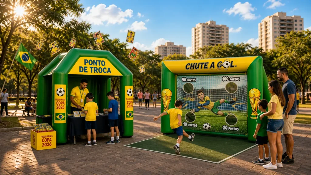 Tenda Inflável para Posto de Troca de Figurinhas Copa 2026: Como Estruturar Seu Espaço