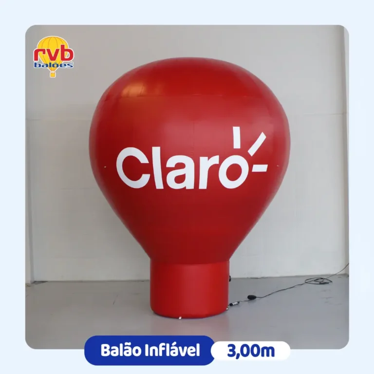 Balão Inflável Promocional 3 metros Claro para Operadora de Telefonia e Ação de Rua
