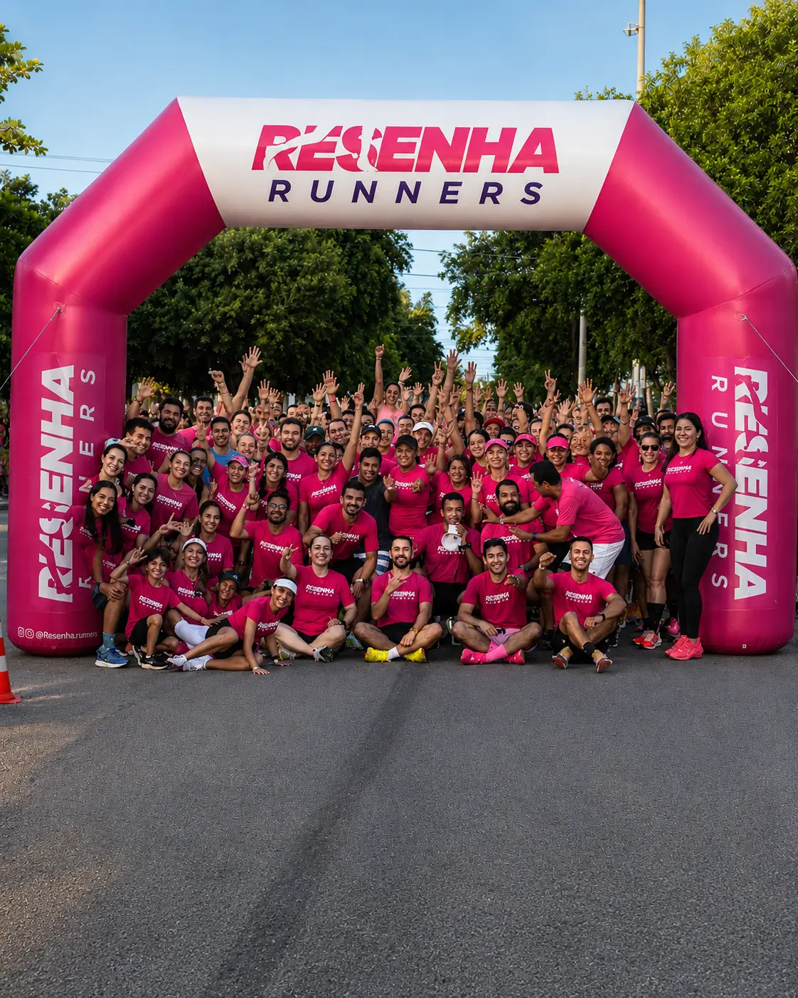 Portal Inflável Personalizado Resenha Runners para Grupo de Corrida e Evento Esportivo