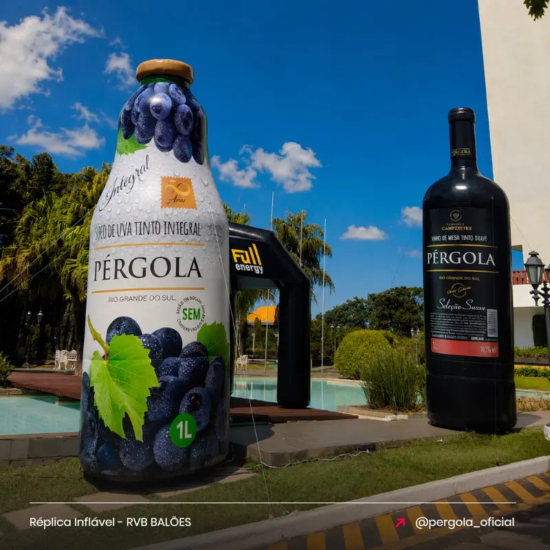 Réplica Inflável Gigante Pérgola para Indústria de Sucos e Vinhos em Evento Externo