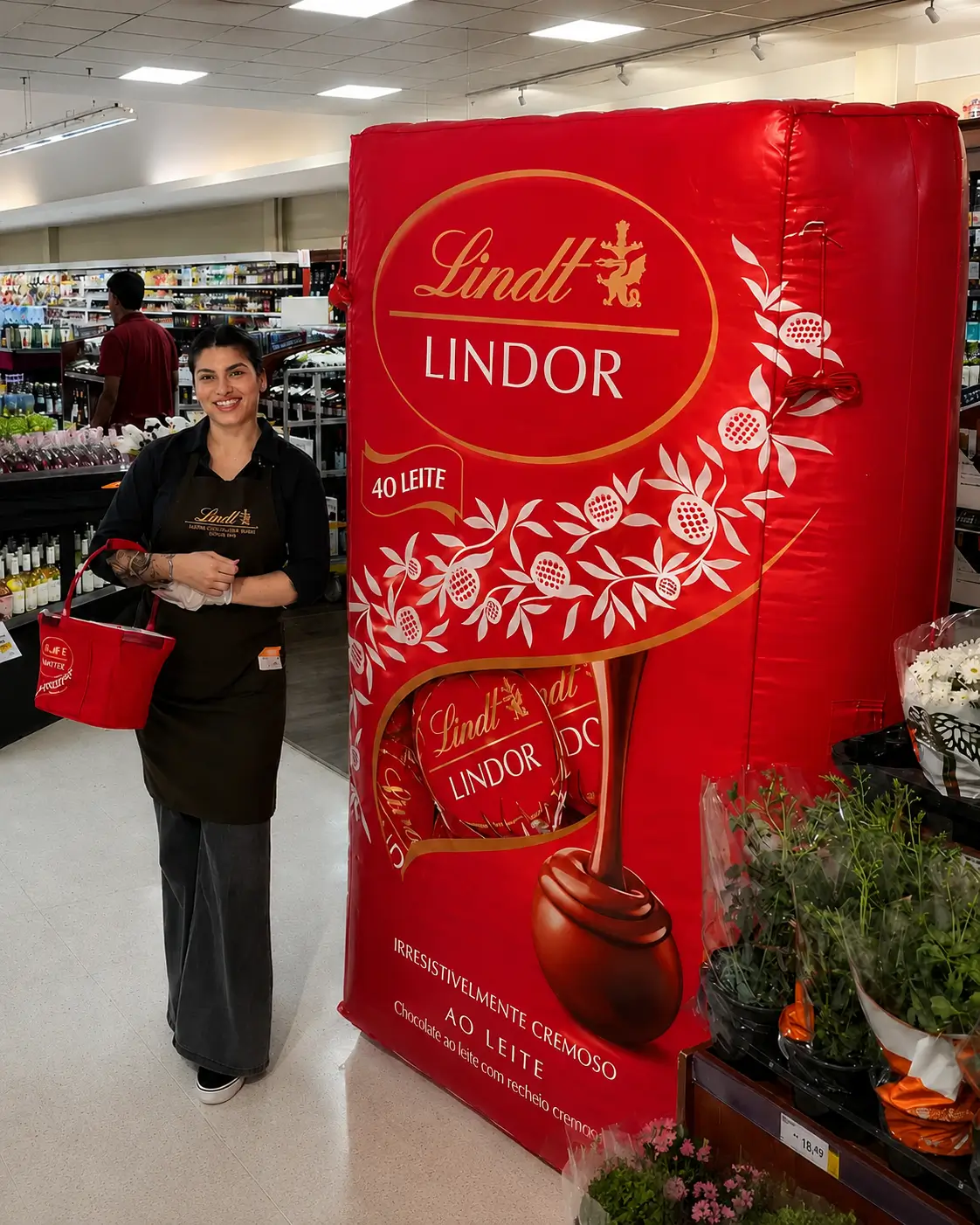 Réplica Inflável Personalizada Lindt Lindor para Indústria de Chocolates e Ação de PDV Indoor