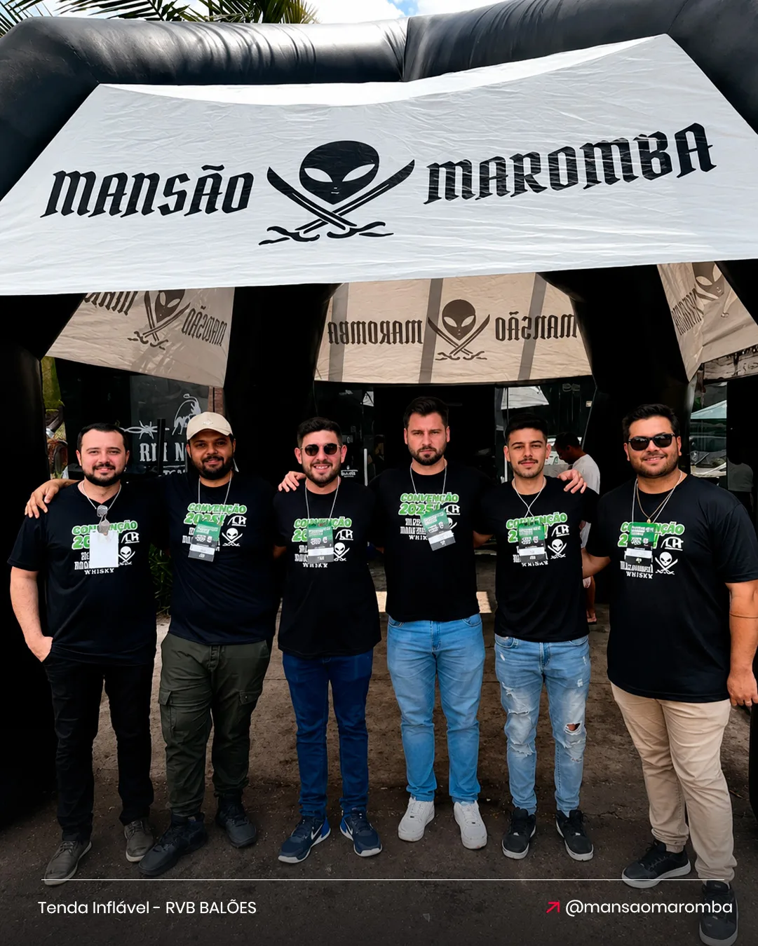 Tenda inflável Mansão Maromba para bebida na convenção de distribuidores da marca em evento