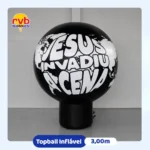 Topball Inflável Personalizado 3 metros Jesus Invadir Cenas para Evento Religioso e Ação Institucional
