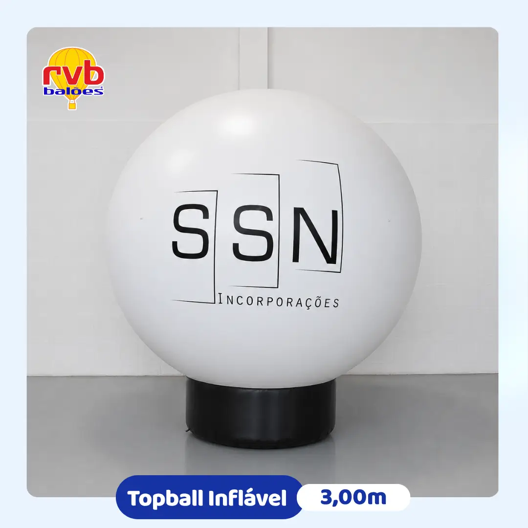 Topball Inflável Personalizado 3 metros SSN Incorporações para Construtora e Lançamento Imobiliário