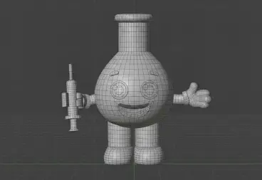 Modelo 3D Mascote Inflável - Passo 2