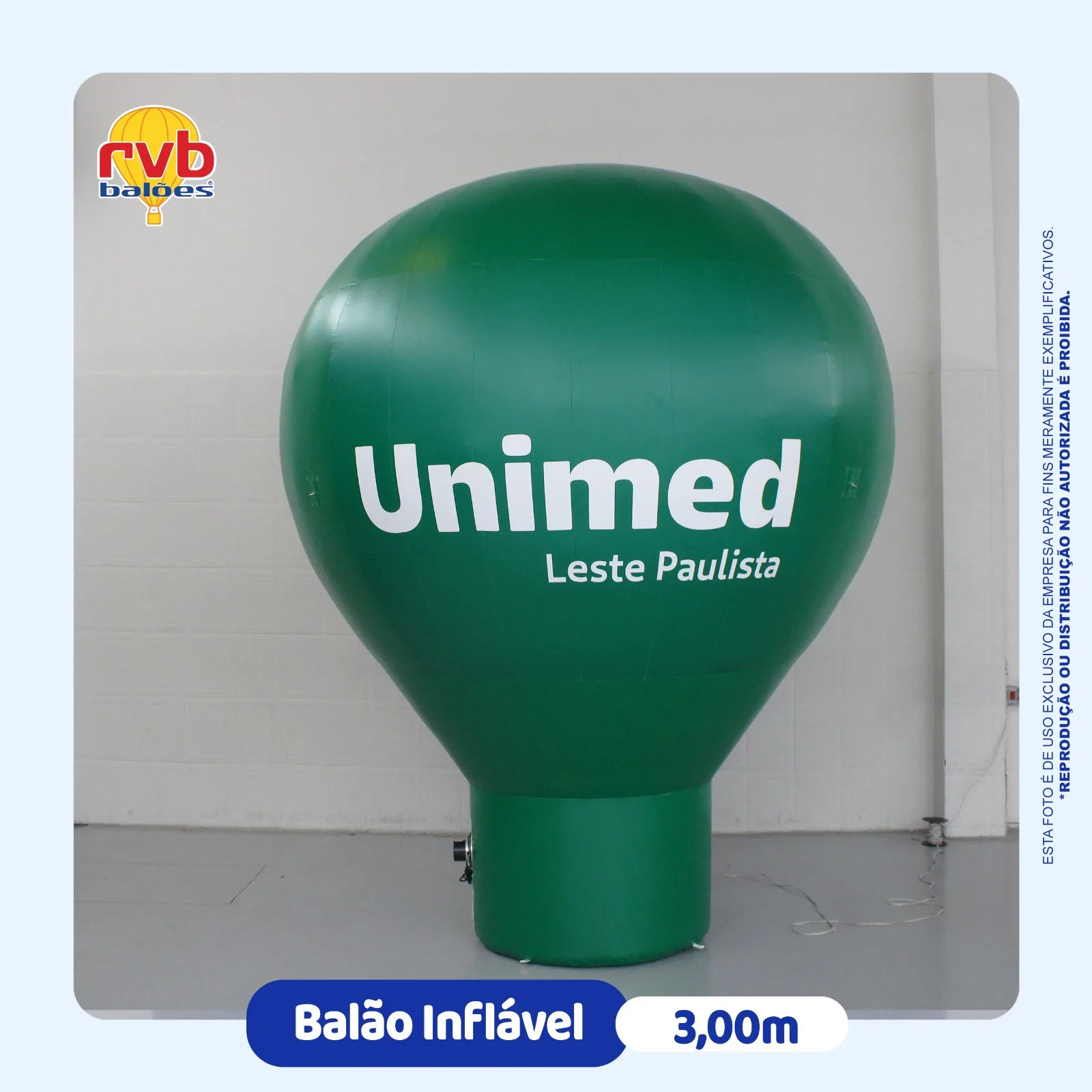 Balão inflável personalizado da Unimed Leste Paulista para divulgação da marca.