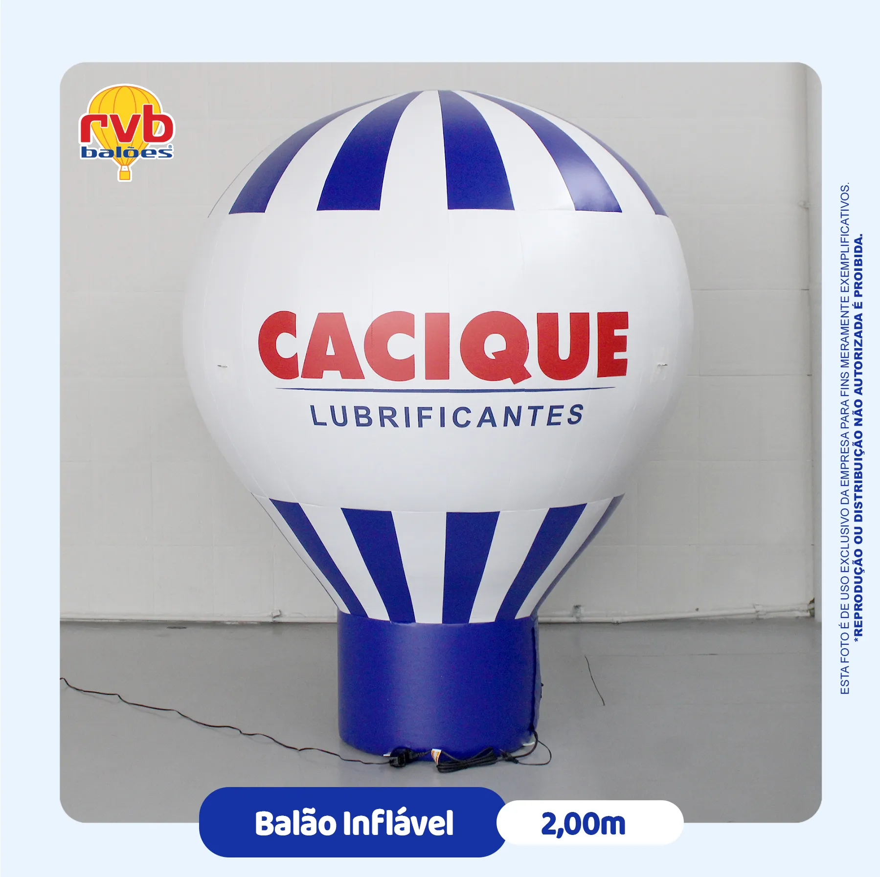 Balão inflável 2m personalizado Cacique Lubrificantes