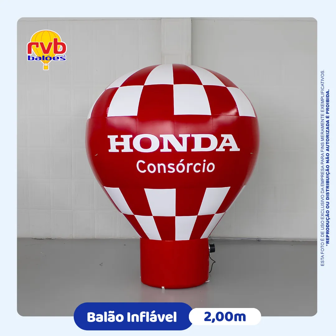 Balão inflável Honda de 2 metros na fachada