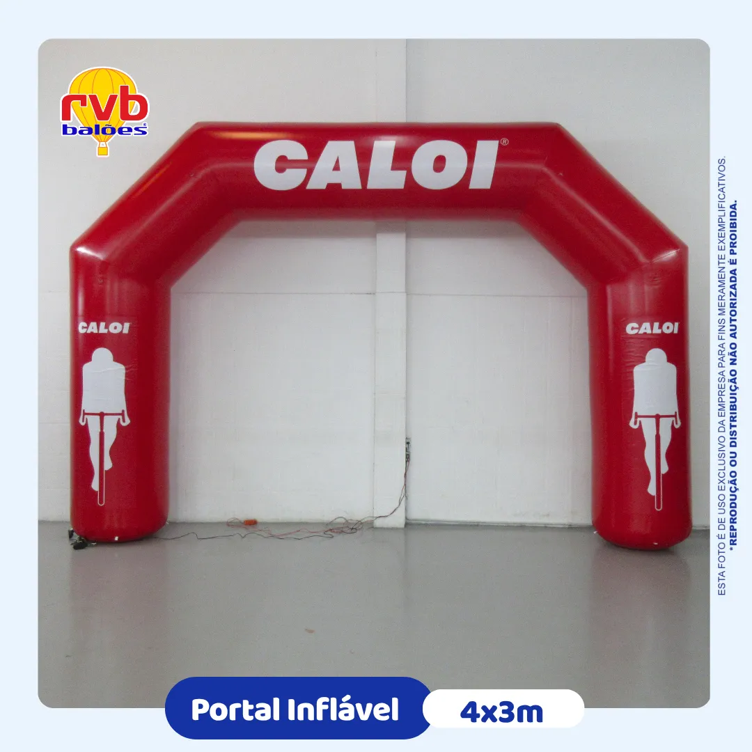 Portal inflável personalizado Caloi 4x3m