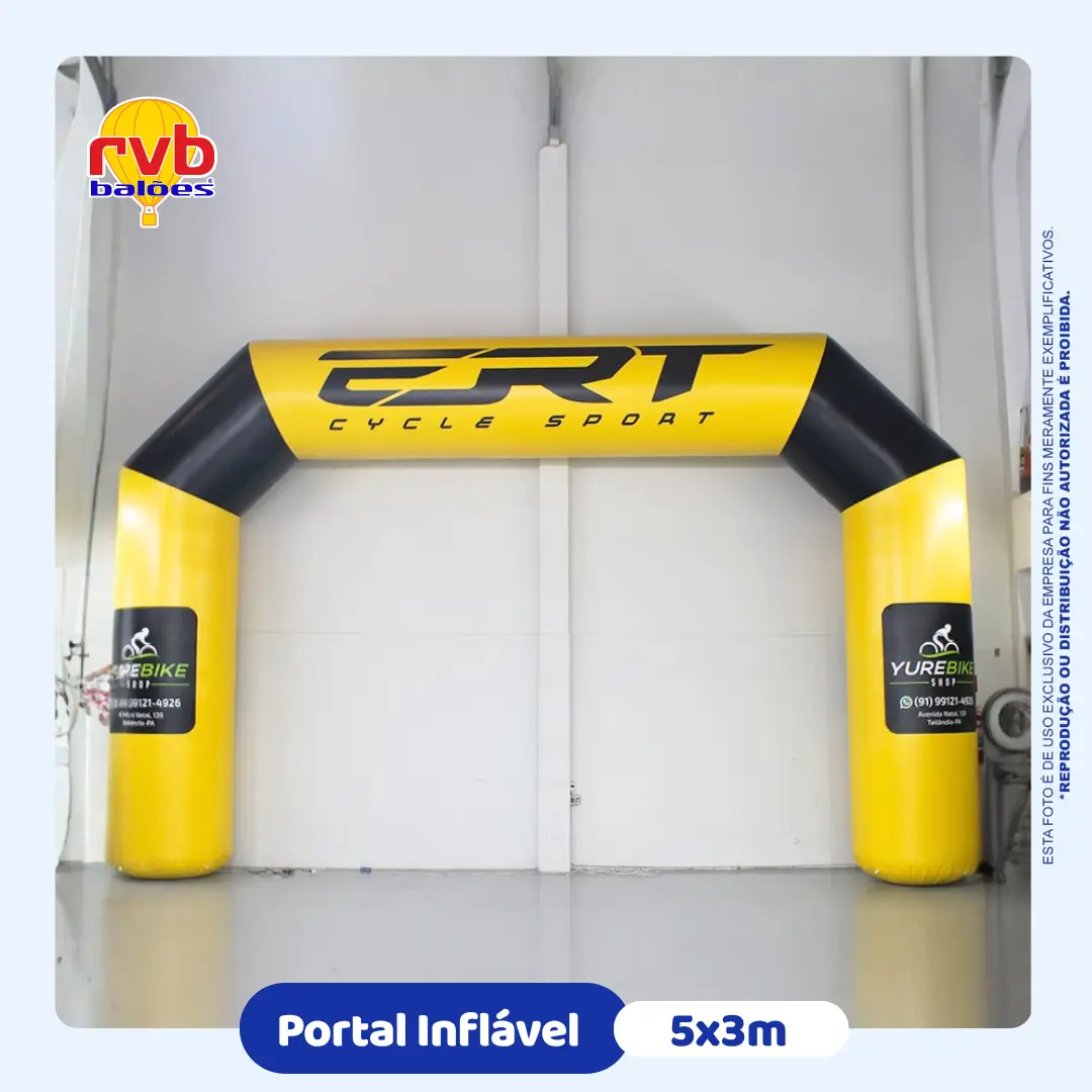 Portal inflável personalizado ERT Cycle Sport 5x3m