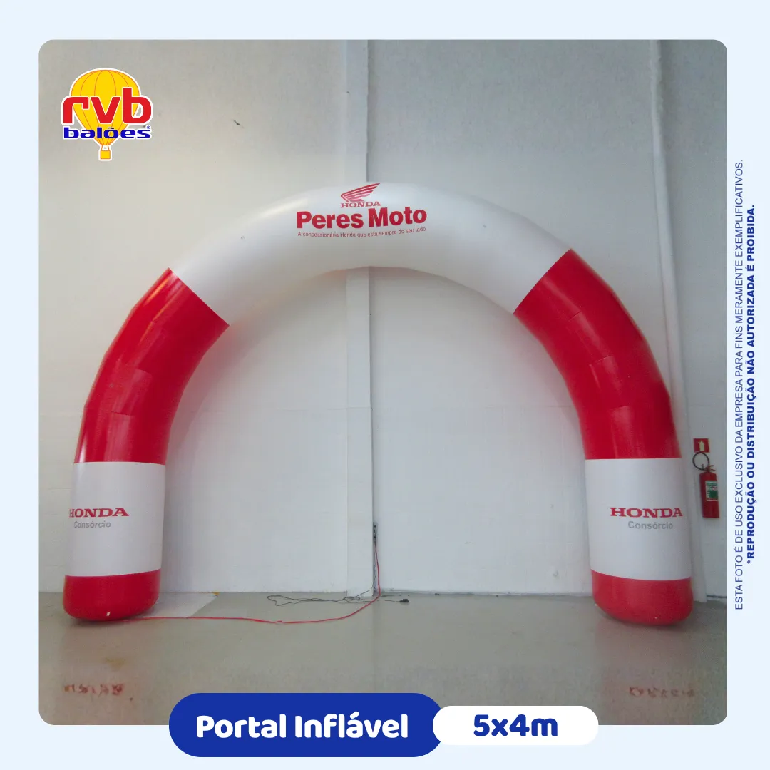 Portal inflável Honda Peres Moto 5x4 metros