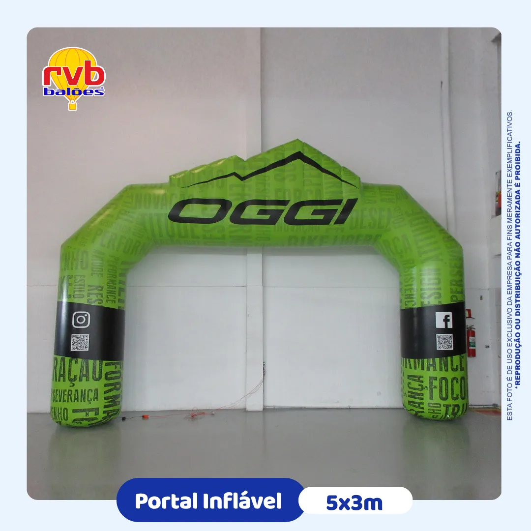 Portal inflável personalizado Oggi 5x3m
