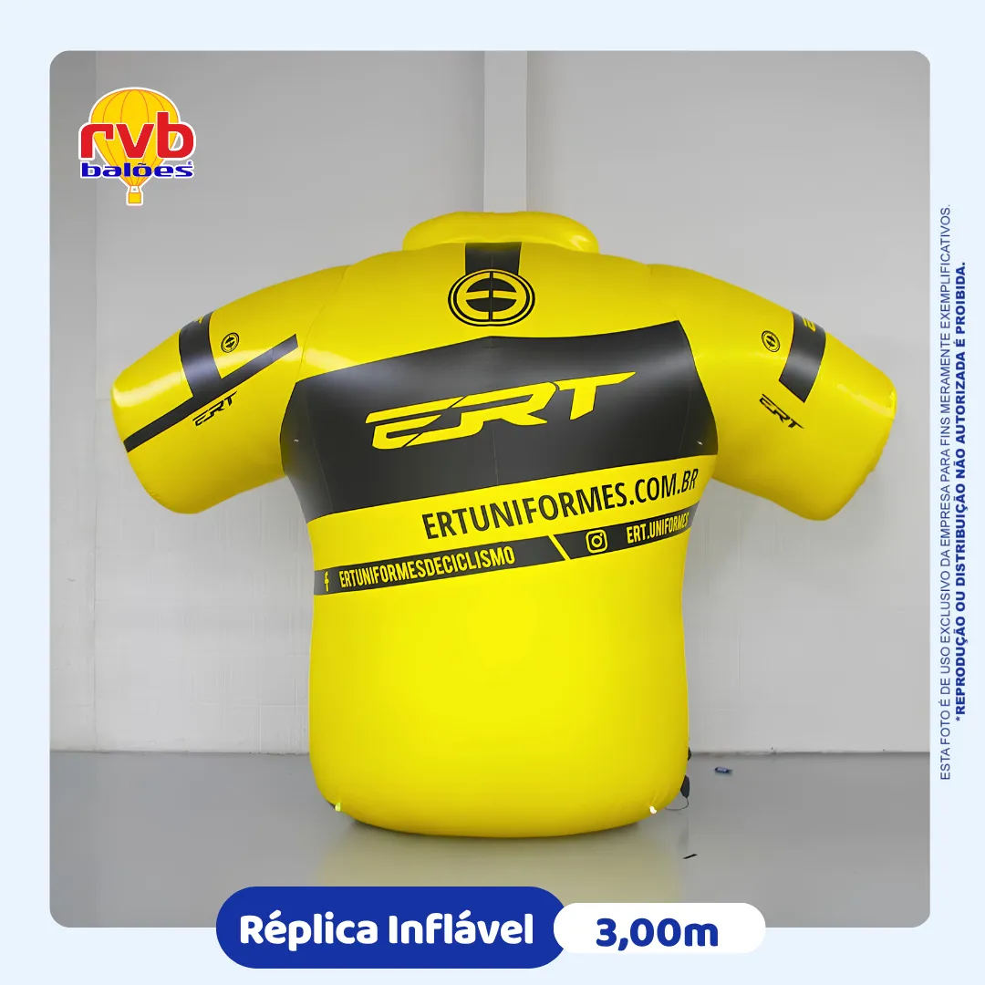 Réplica inflável de camisa personalizada ERT Cycle Sport 3m