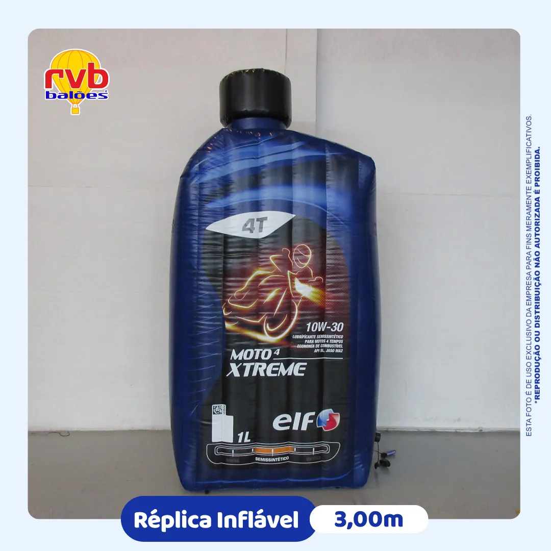 Réplica inflável de lubrificante Elf Moto 4 Xtreme 3 metros