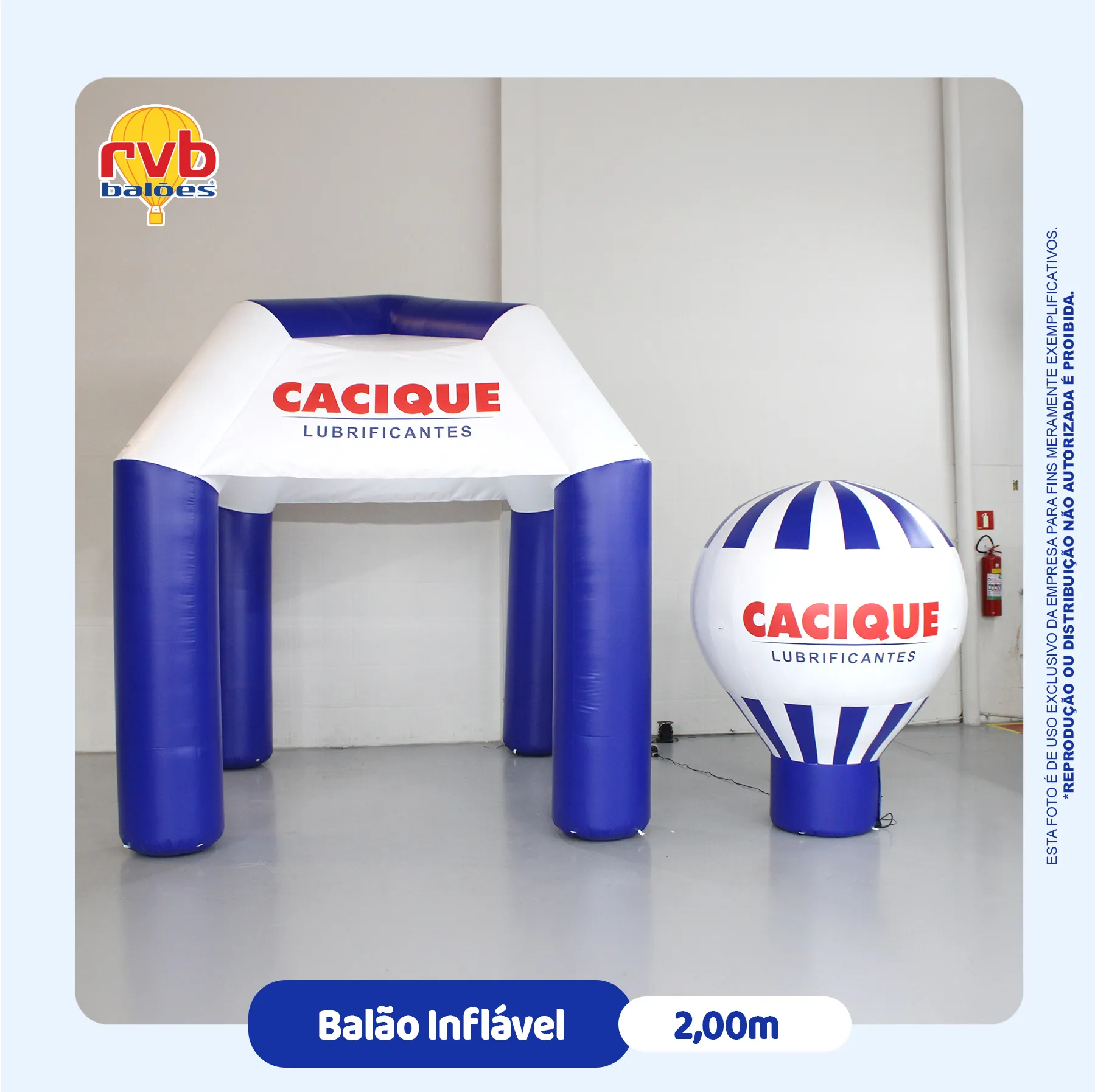 Tenda e balão inflável personalizados Cacique Lubrificantes