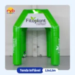 Tenda inflável 2,5x2,5m Fitoplant para feiras agrícolas e eventos do agronegócio
