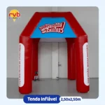 Tenda inflável 2,5x2,5m Mercado dos Óculos para eventos e ações promocionais do varejo óptico