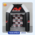 Tenda inflável 2,5x2,5m Minelab para feiras e demonstrações de equipamentos