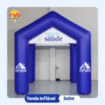 Tenda inflável 3x3m Apsen para congressos e eventos do setor farmacêutico