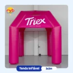 Tenda inflável 3x3m Triex para pontos de venda e ações promocionais de produtos de limpeza