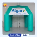 Tenda inflável 4x4m Algar para eventos e ações promocionais de telecomunicaçõe
