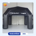 Tenda inflável 5x5m GAC Lagoa para feirões, lançamentos e eventos automotivos
