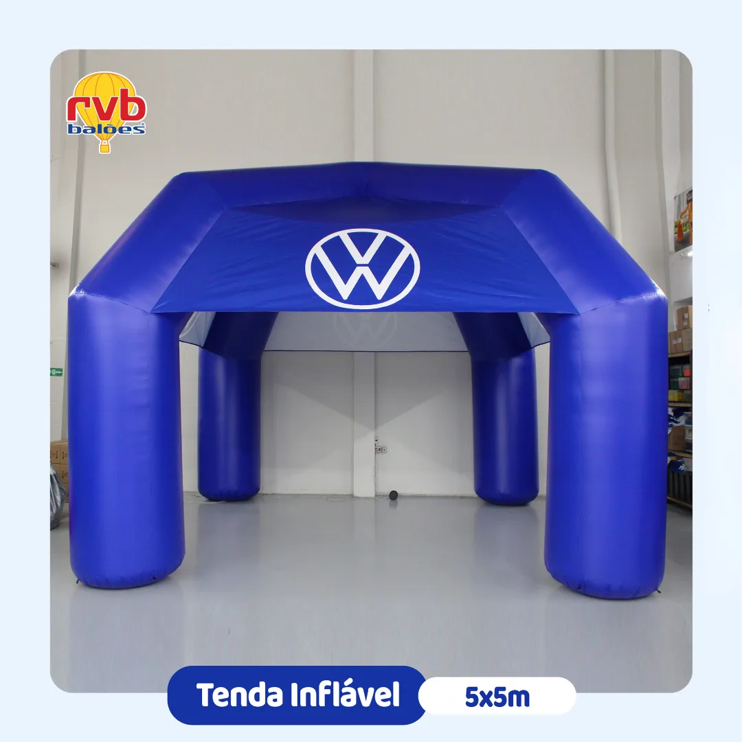 Tenda inflável 5x5m Volkswagen para feirões, exposição de veículos e eventos automotivos