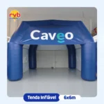 Tenda inflável 6x6m Caveo para ações promocionais e eventos corporativos