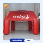 Tenda inflável 6x6m Creluz para feiras e eventos do setor de energia