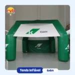 Tenda inflável 6x6m Klabin para feiras e eventos do setor de papel e celulose
