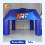 Tenda inflável 6x6m Vem Pra MC para eventos e ações promocionais de telecomunicações