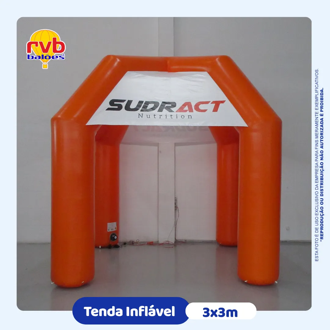 Tenda inflável personalizada Sudract Nutrition 3x3m