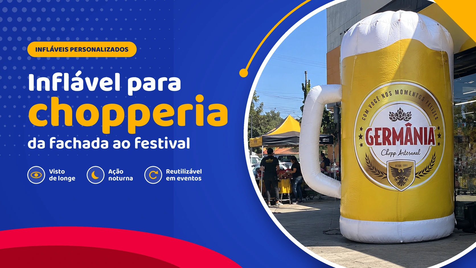 Inflável para Chopperia: da Fachada ao Festival Inflável para Chopperia: da Fachada ao Festival